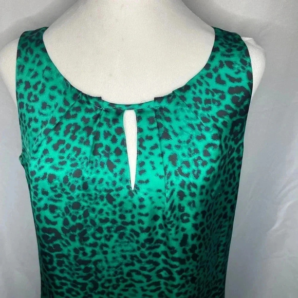 Dana Buchman sleeveless animal print satin knee length dress - Picture 3 of 7